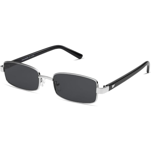 ✨Women Black Retro Rectangle Polarized Small Trendy Slim Narrow Frame Sunglasses